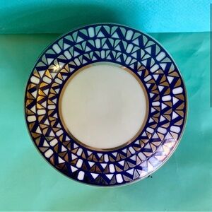 Tiffany & Co. Blue and Gold Decorative Plate